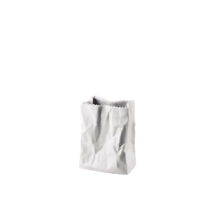 Rosenthal - Tütenvase, 10 cm, weiss-matt poliert