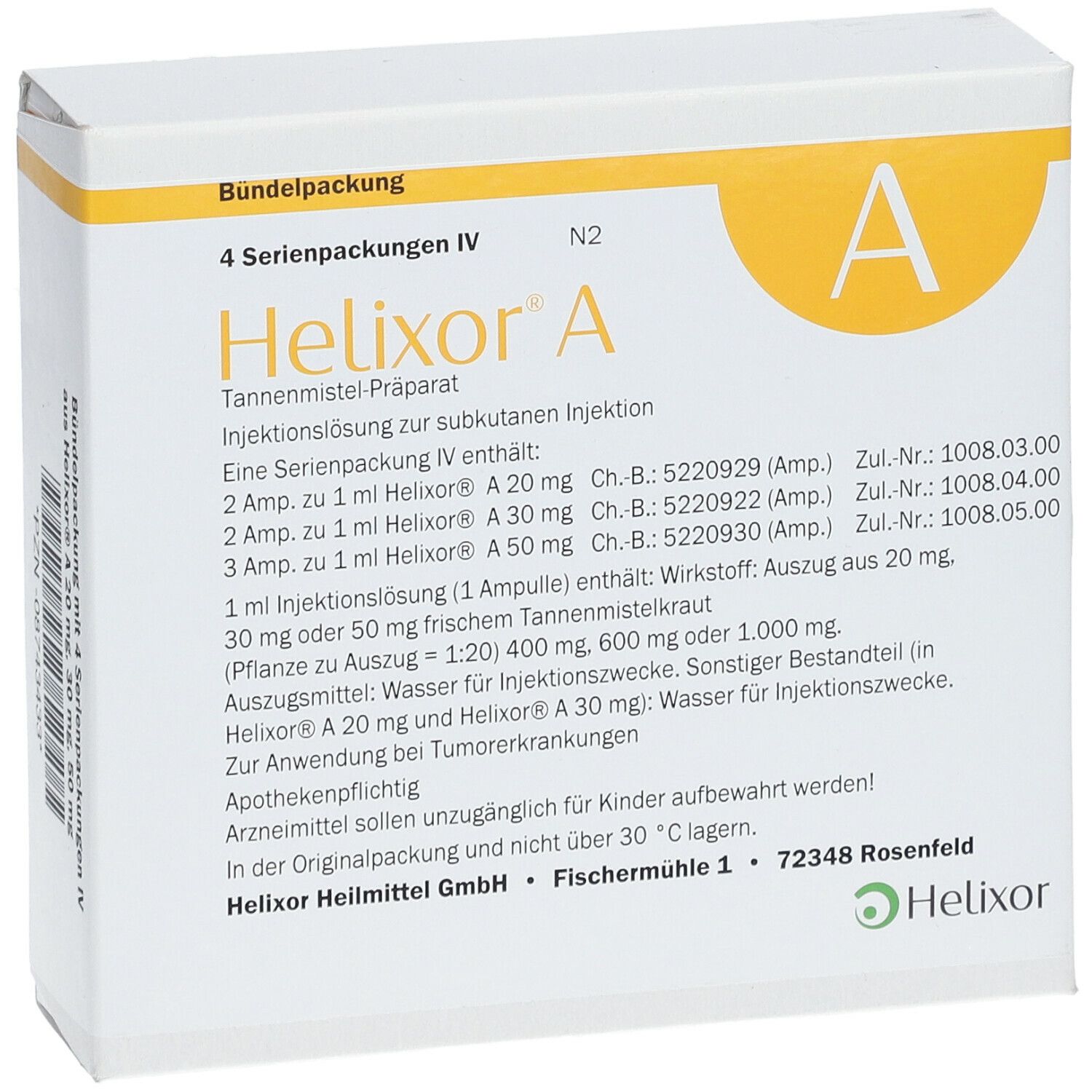 Helixor® A Serienpackung IV