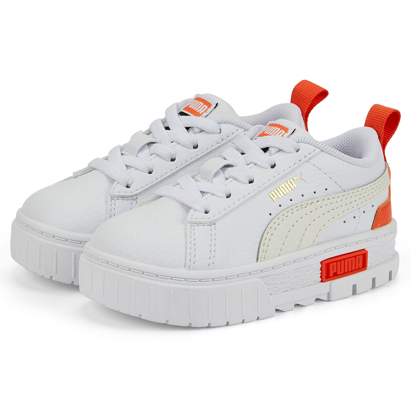 Puma Baskets Mayze Lth AC blanc/orange
