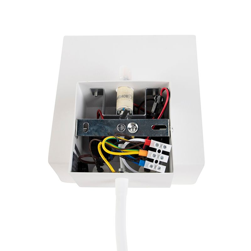 Moderne wandlamp wit met USB en flexarm - Flero