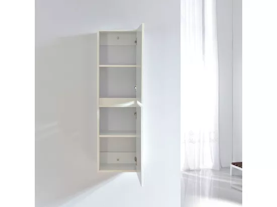 Grande armoire de rangement LINEA hauteur 120 cm mélaminé blanc
