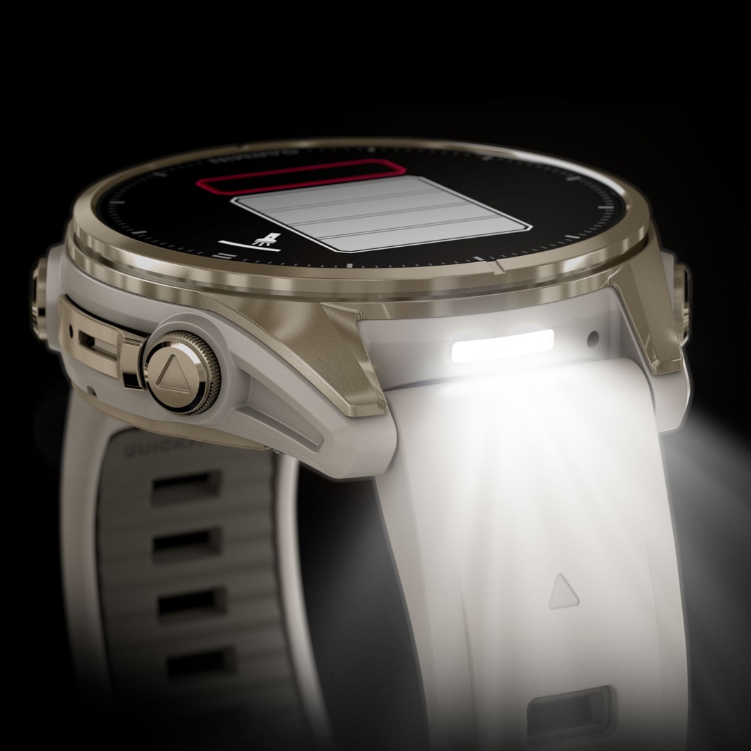 Garmin Fenix 8 - 43mm AMOLED Sapphire Nebelgrau / Softgold