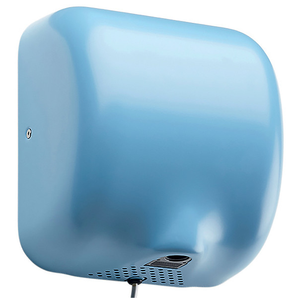 Sèche-mains automatique horizontal - 1400w - zelis - inox brossé aisi 304 (18/10) - bleu 5024 mat lisse