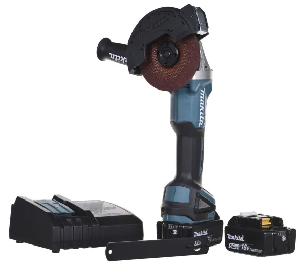 Makita DGA504RTJ - Vinkelkværn - ledningfri - 125 mm - 2 batterier - 18 V