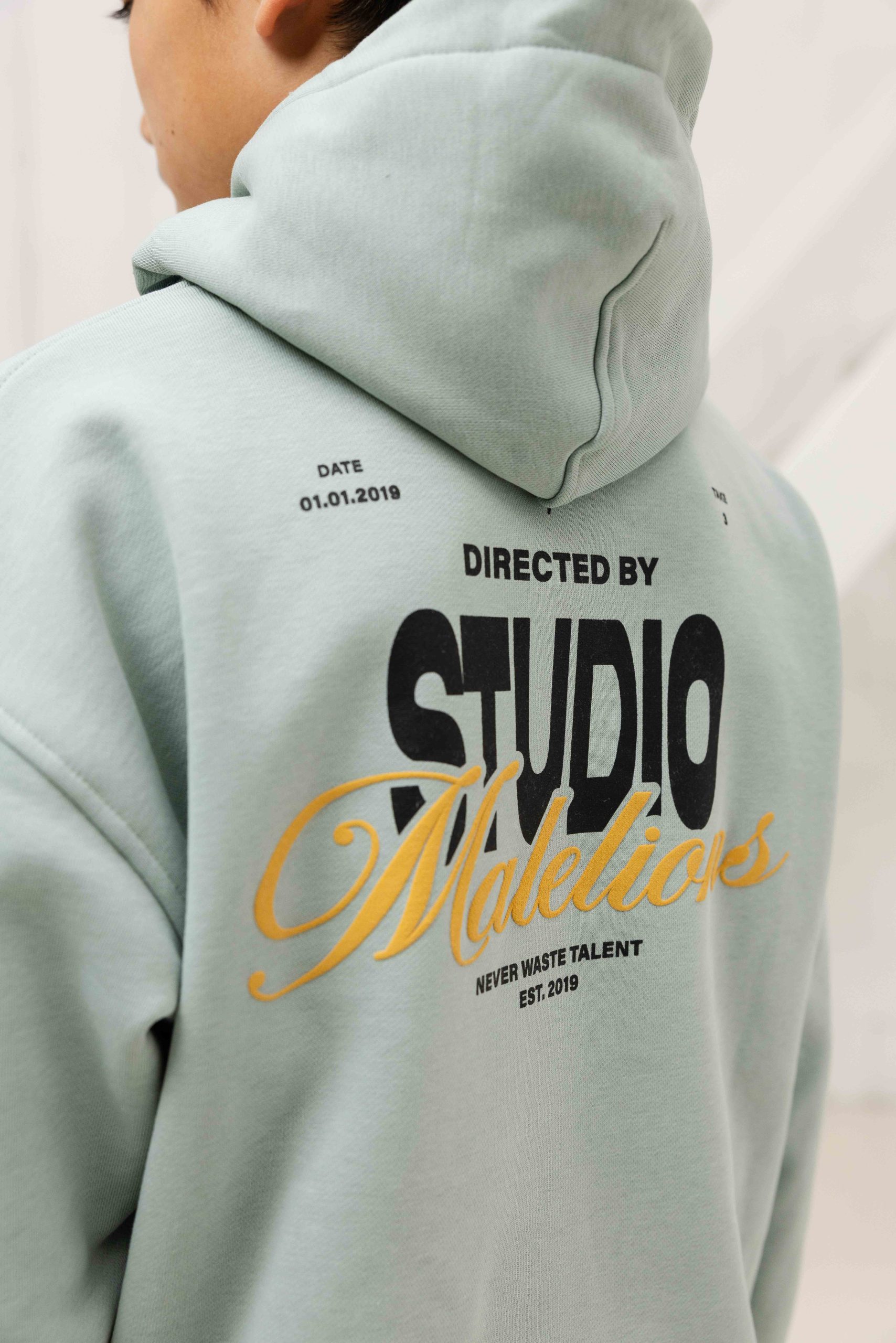 Malelions Studio Hoodie Kids Lichtgroen