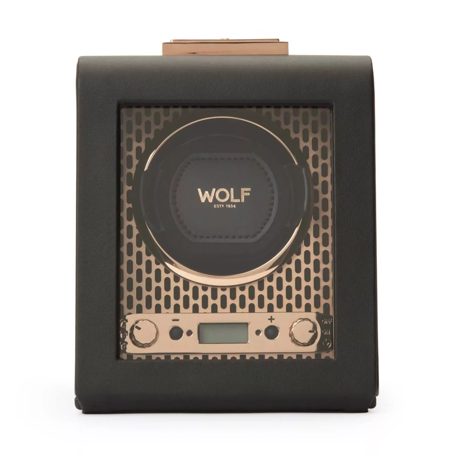 Wolf Axis Watch Winder 1 ur Sort Imiteret Læder 469116