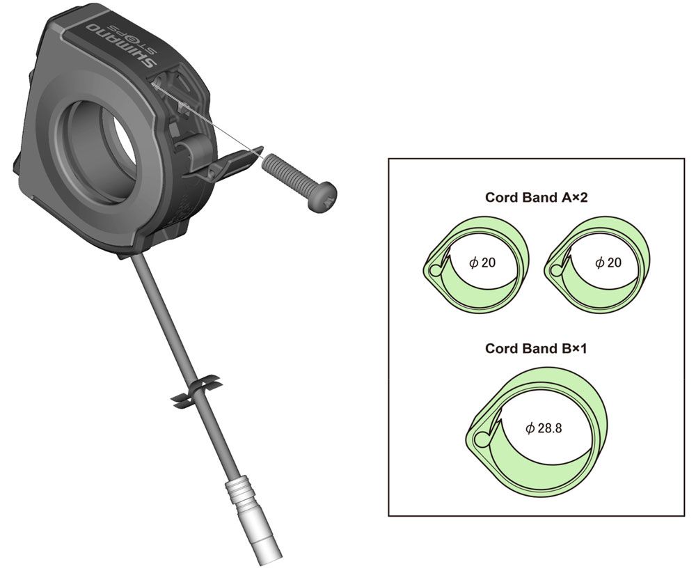 Shimano SW-E6000 STEPS/Di2 Befestigungsbänder Set kaufen | Bike-Discount