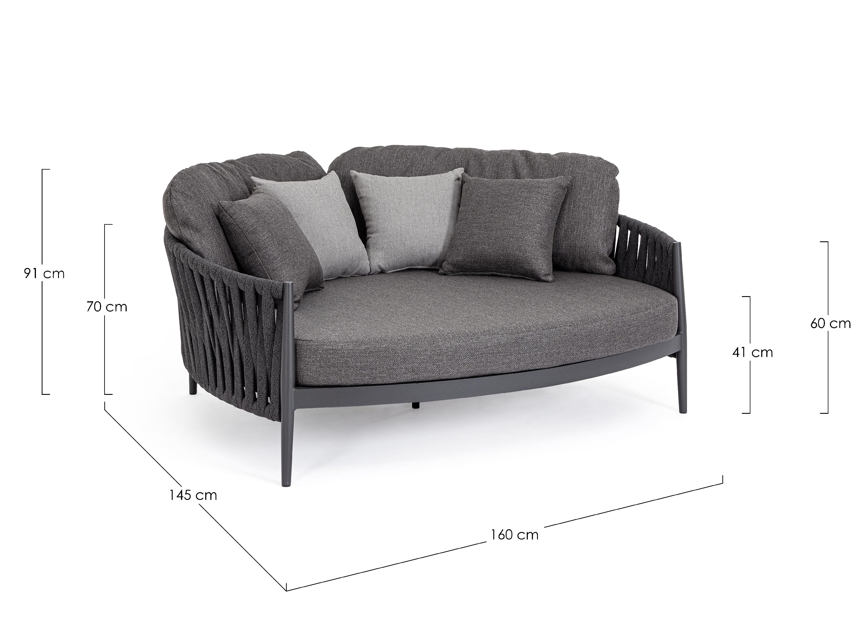 Daybed JACINTA anthrazit