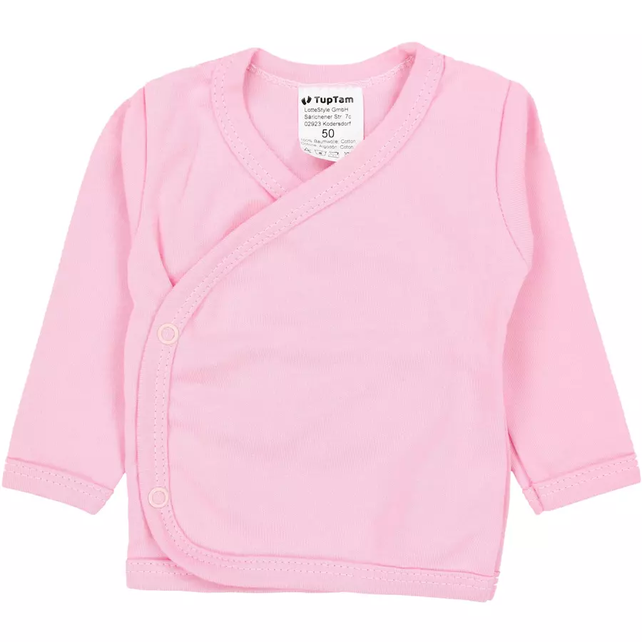 TupTam Baby Mädchen Langarm Wickelshirt 5er Set beigegrau