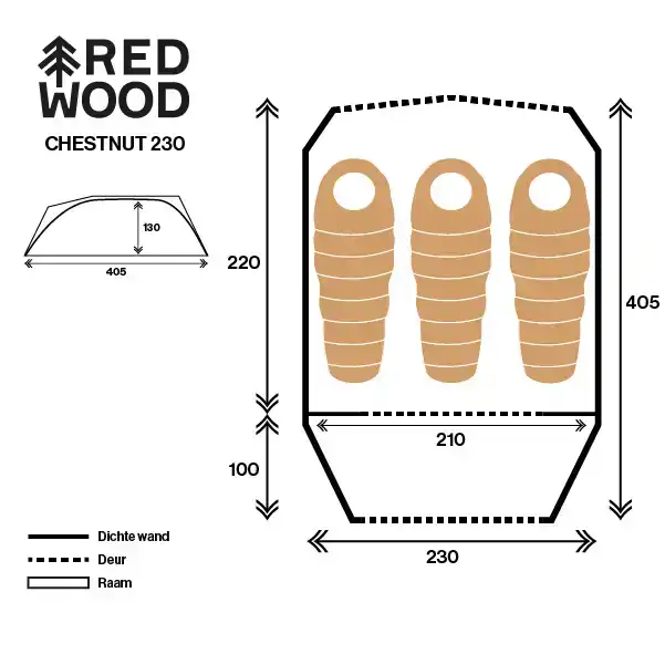 Chestnut 230 Koepeltent