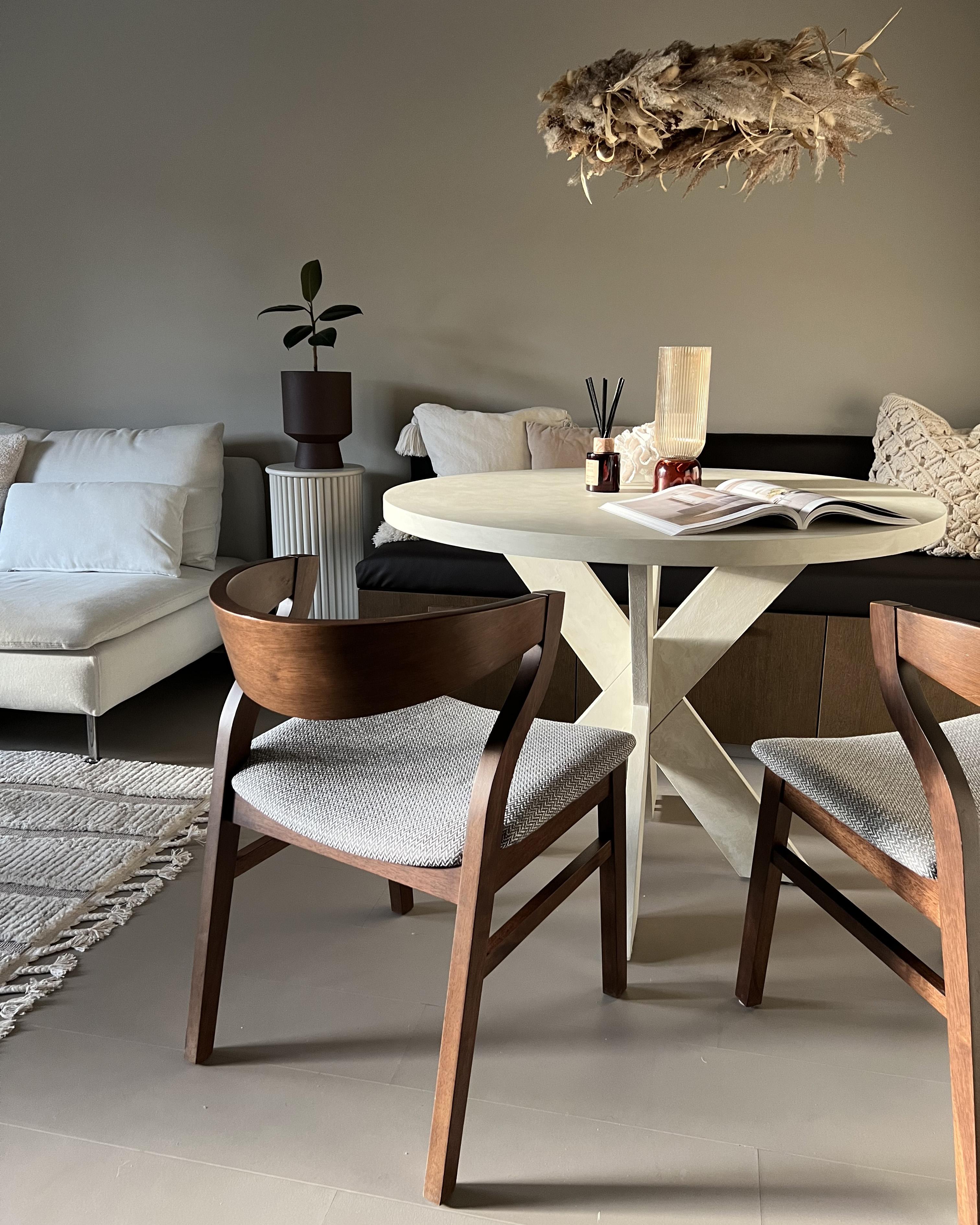 Set van 2 eetkamerstoelen MAROA Hout Lichtgrijs