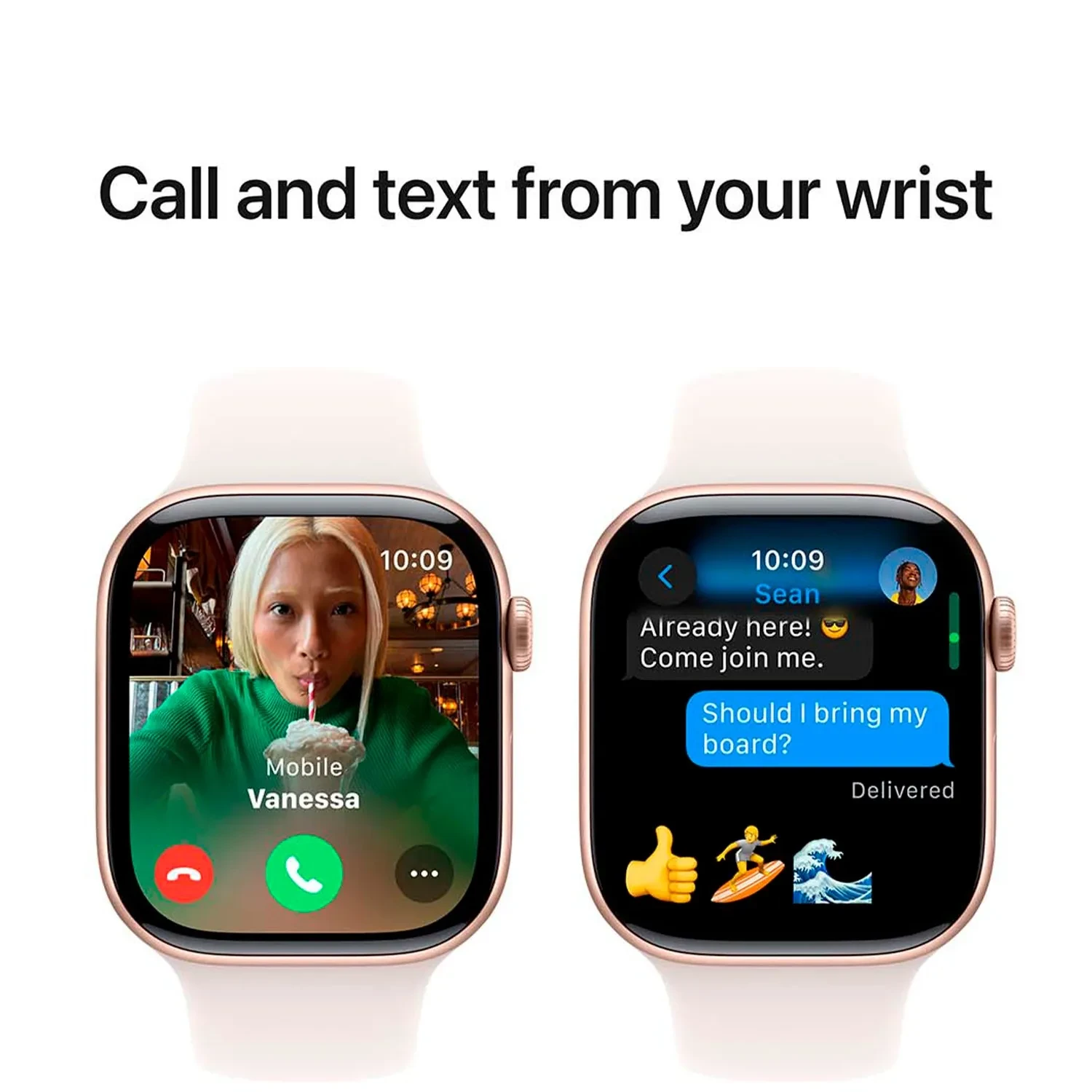 Apple Watch Series 10 GPS 46mm Rose Gold Aluminium Sport Band S/M MWWT3
