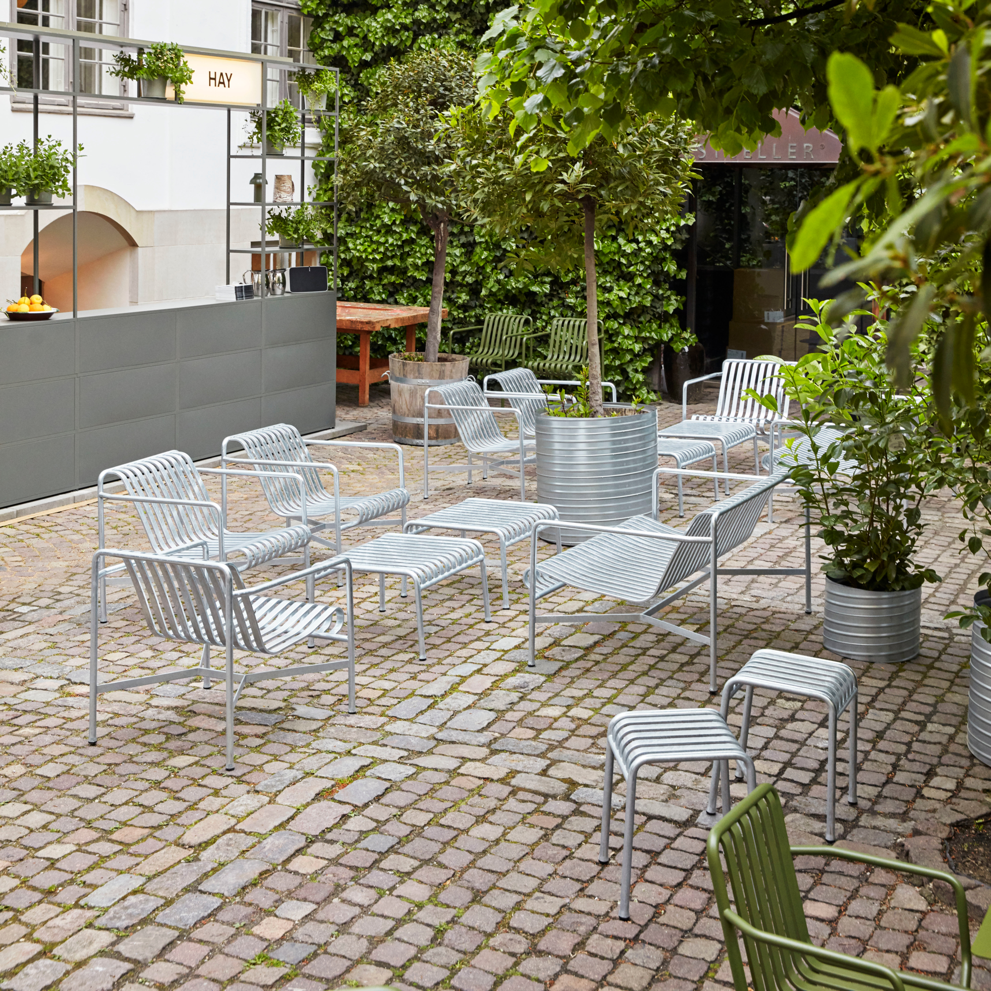 Loungestoel Palissade laag hot galvanised