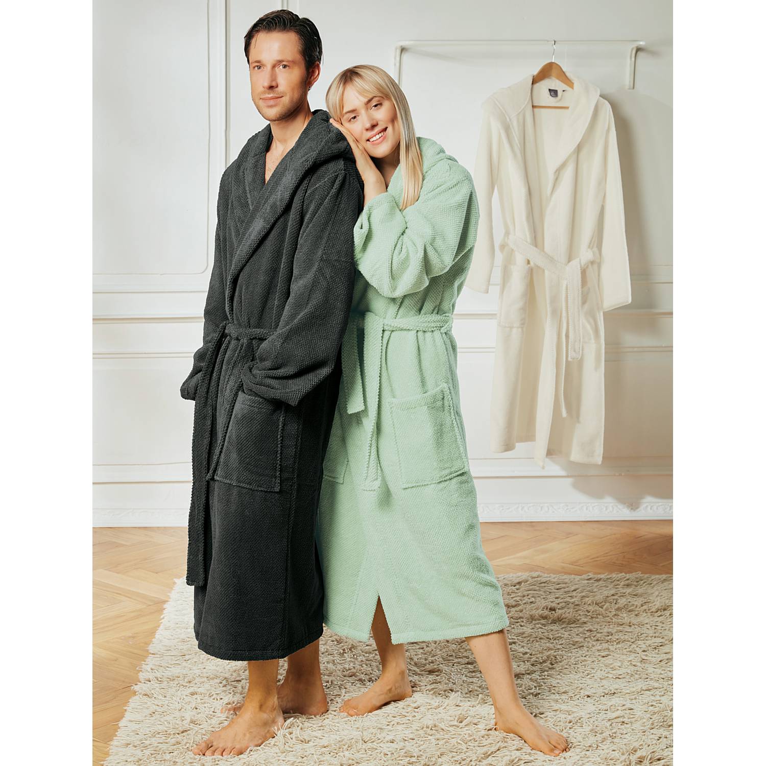 Erwin Müller Walk-Frottier Unisex-Bademantel 