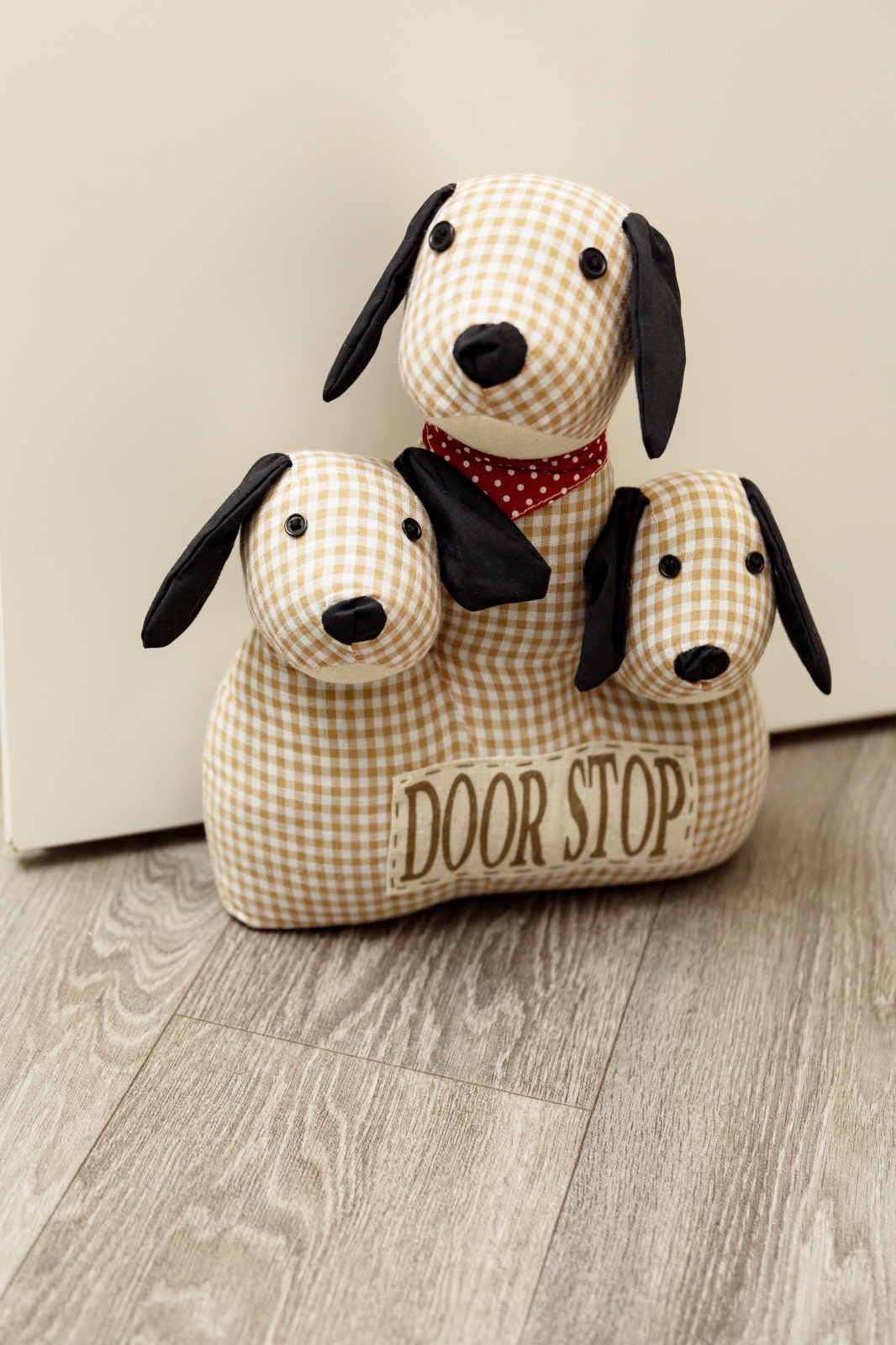 Türstopper 3-KÖPFIGER HUND FLUFFY - beige
