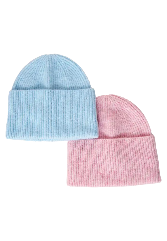 Beanie in Melangeoptik - light aquamarine blue mel.