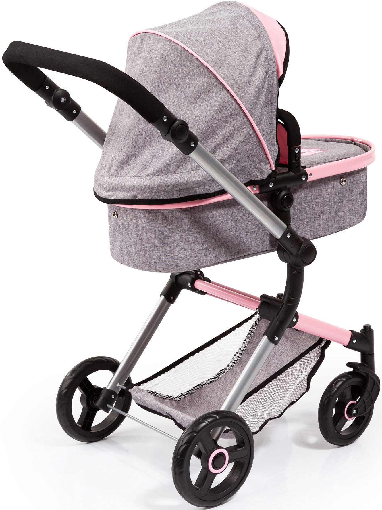 Bayer Kombi-Puppenwagen »Vario, grau« mit Wickeltasche