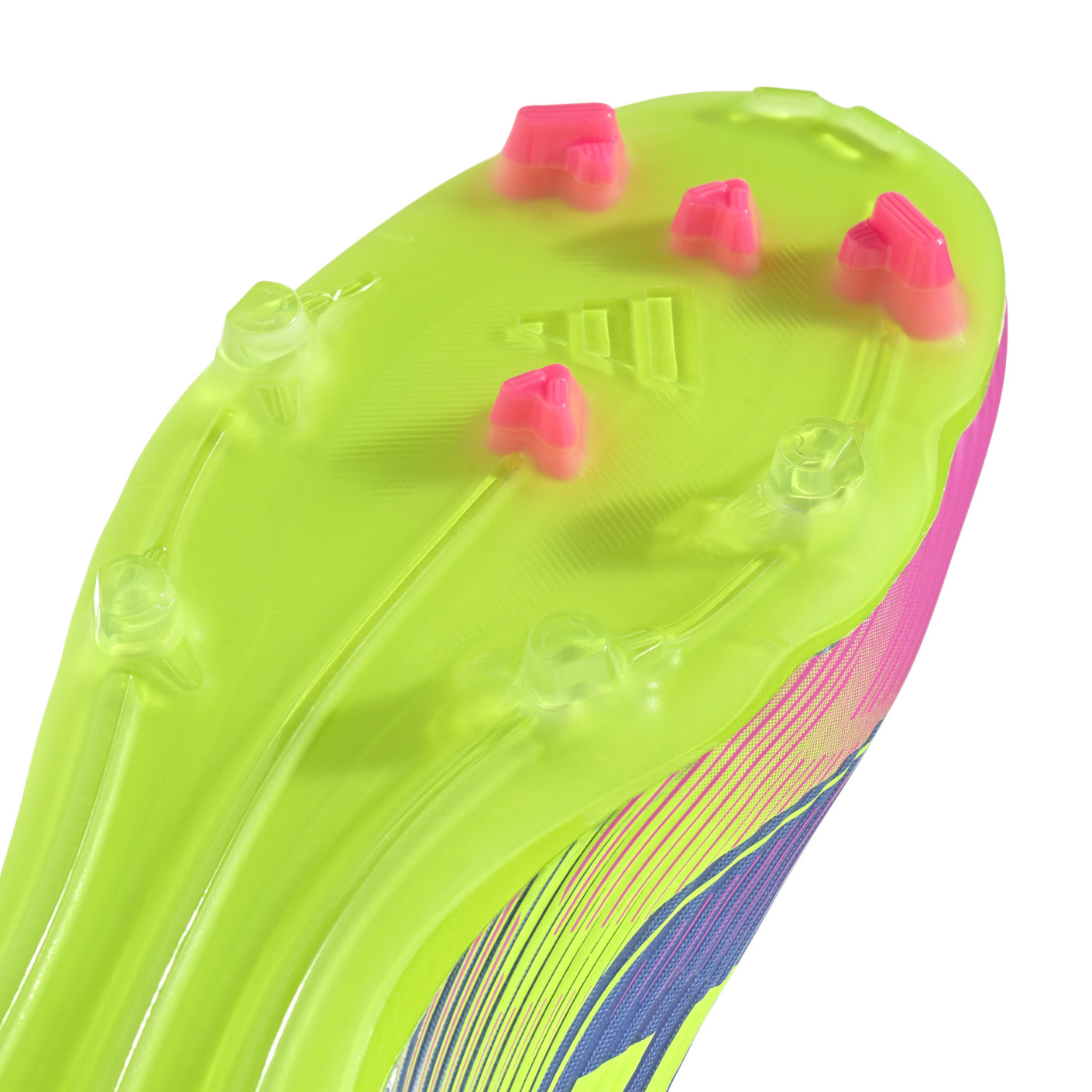 Adidas F50 League Gras / Kunstgras Voetbalschoenen (MG) Blauw Neongeel Roze