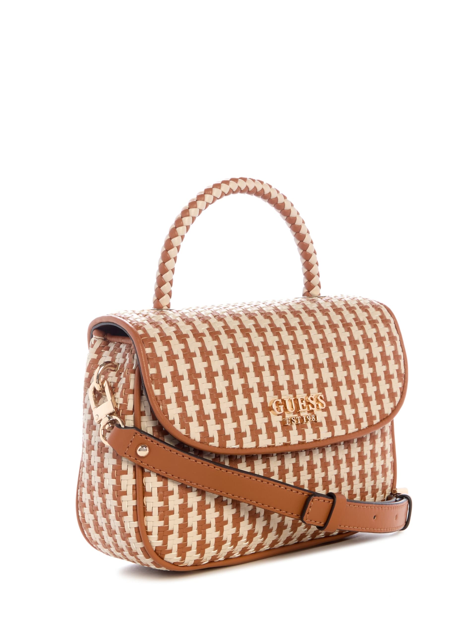 Bolsa Mirema de tecido com alça superior
