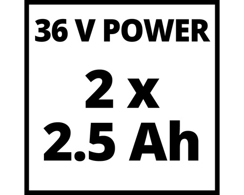 Einhell Power-X-Change GE-CM 36/33 accu grasmaaier inclusief 2 x 2,5Ah 18V Li-ion accu's en lader