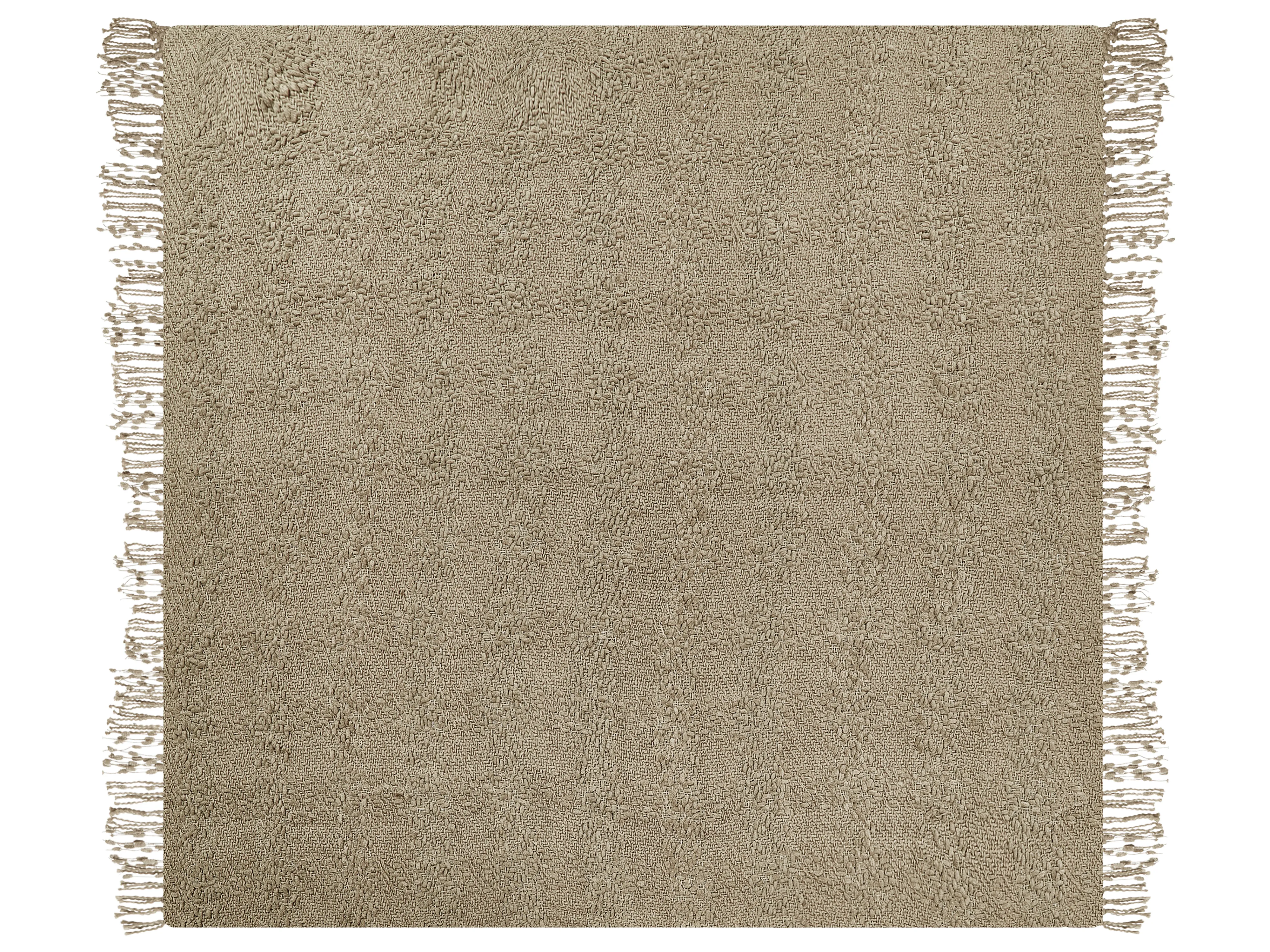 Plaid VELLA Katoen 200 x 220 cm Taupe