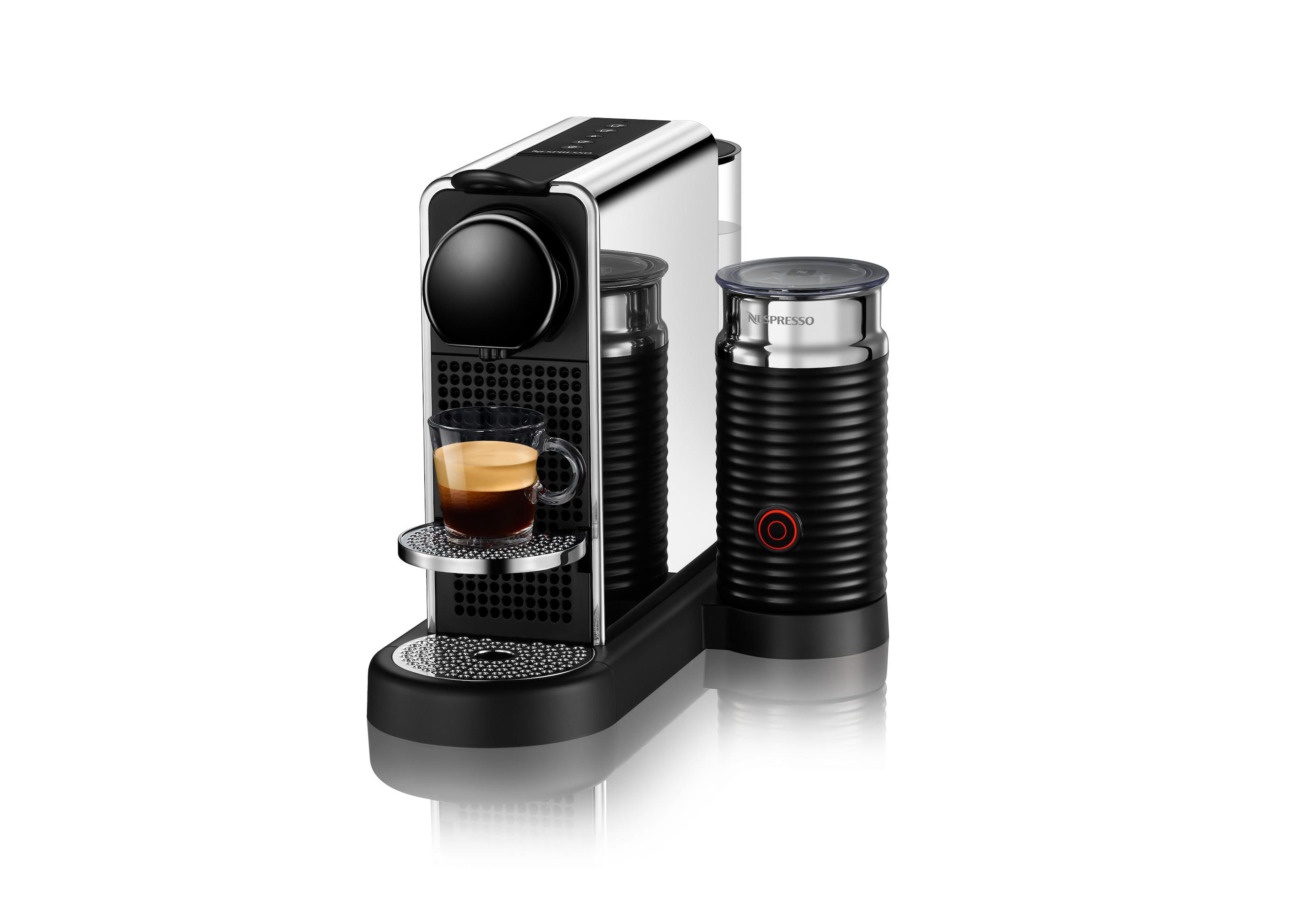 Cafeteira Citiz Platinum C em aço inoxidável para leite