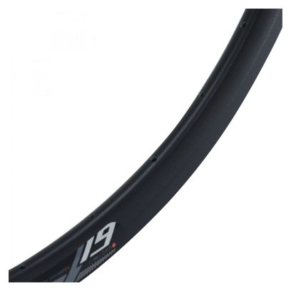 Jante route 700 gravel 19c noir 32t. disc tubeless ready double paroi profil 28mm