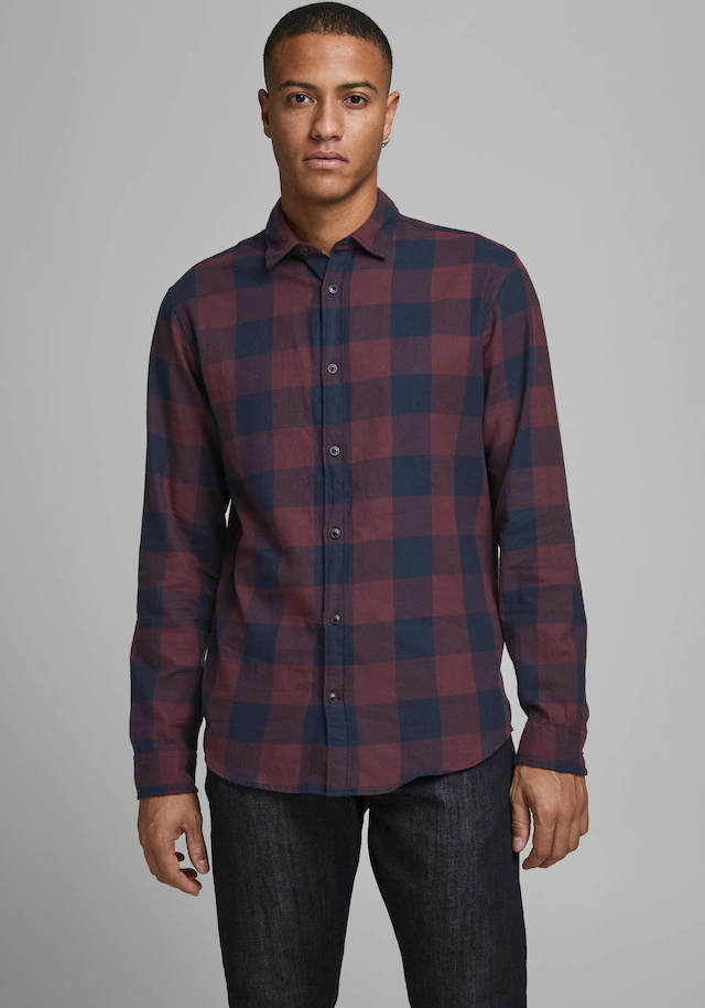 Jack & Jones Karohemd »JJ JJEGINGHAM TWILL SHIRT L/«