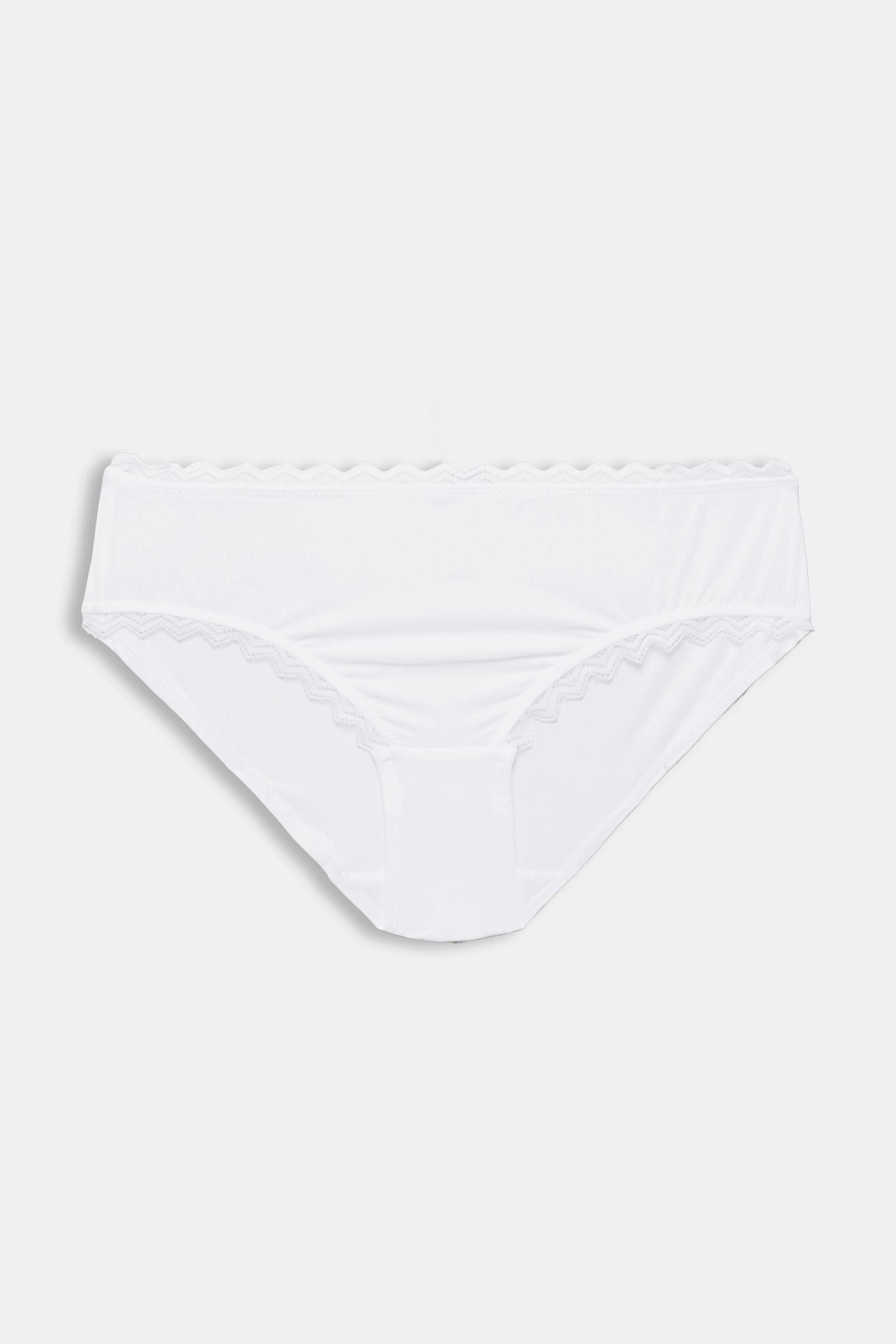 Shorty taille basse orné d’une bordure en dentelle