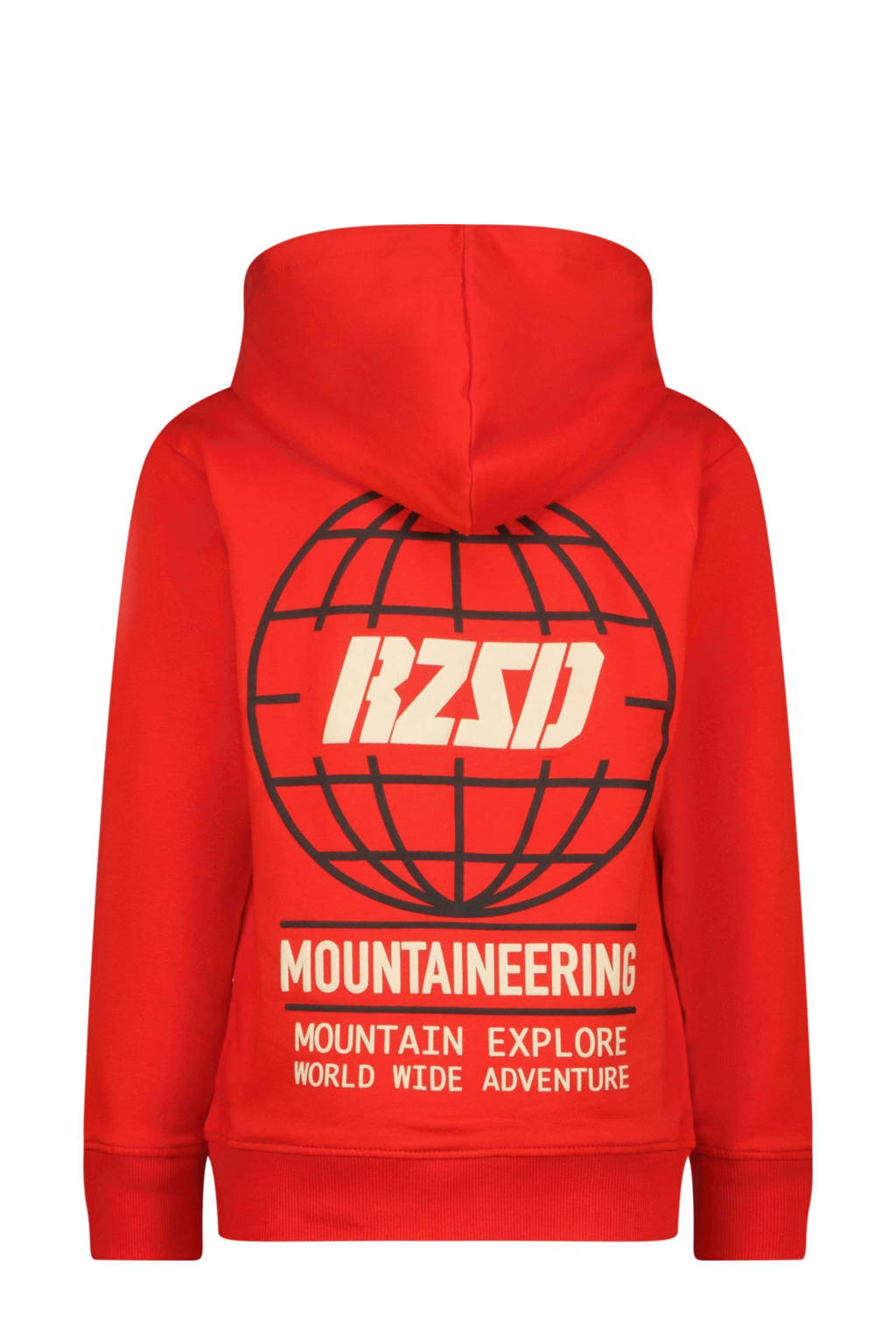 Raizzed hoodie Nulato met backprint felrood