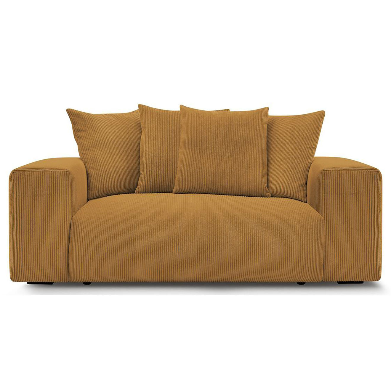 Bobochic Canapé 2 places moelleux voltaire jaune - 220x124x75 cm