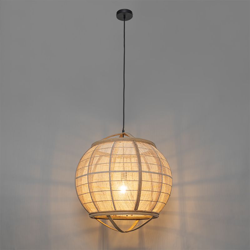 Smart hanglamp bruin 58 cm incl. Wifi G95 - Pascal