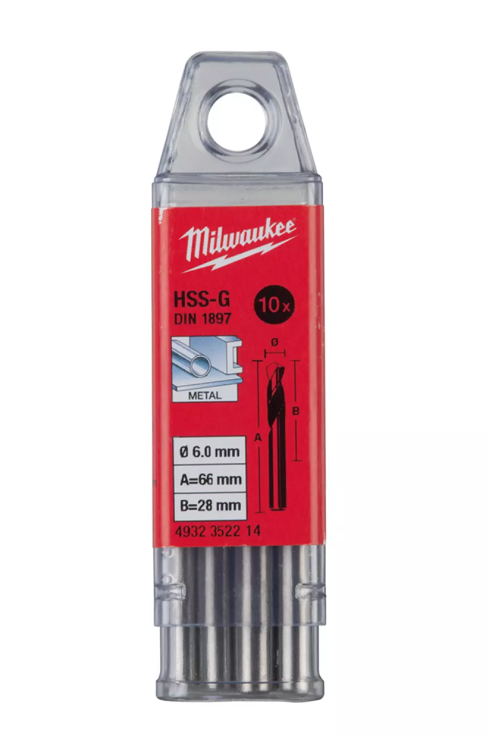 Milwaukee 4932352219 HSS-G Metaalboor - 8,5 x 37 x 79mm (5st)