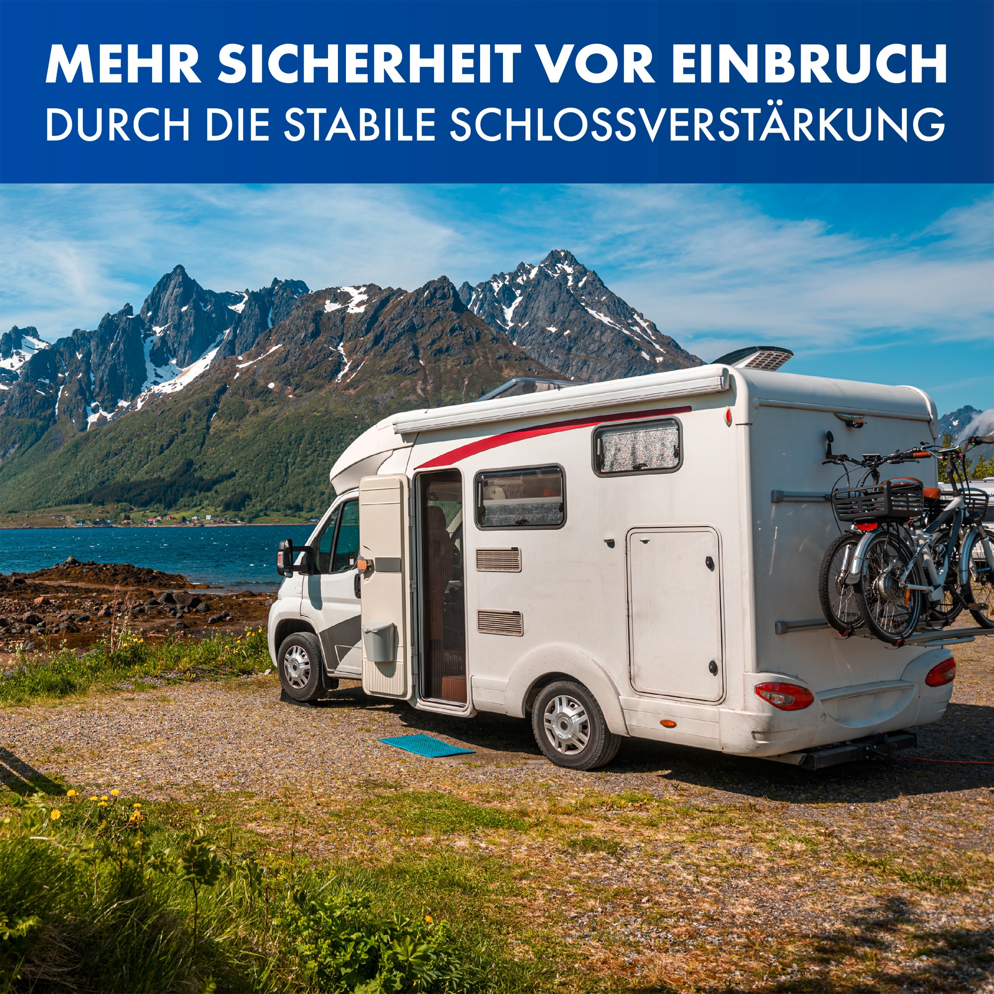 LAINFELD Einbruchschutz Prick Stop Fahrertür Türsicherung für FIAT Ducato, Citroen Jumper, Peugeot Boxer Wohnmobil