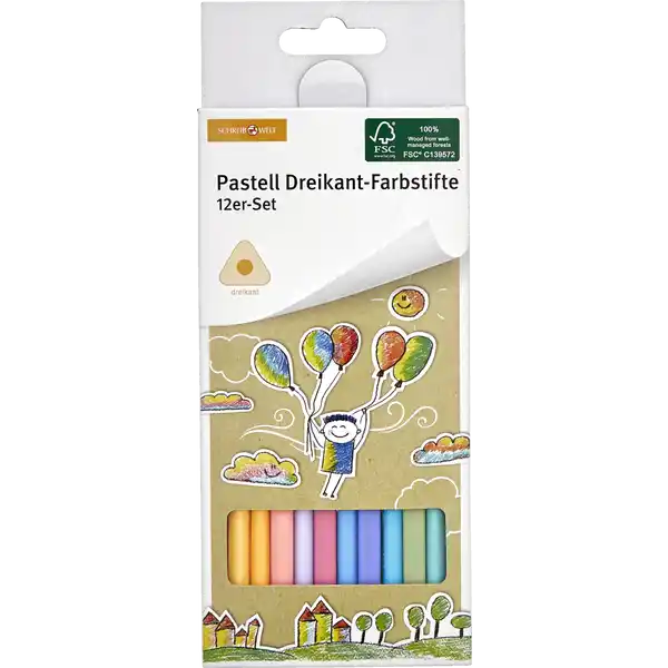 Pastell Dreikant-Farbstifte