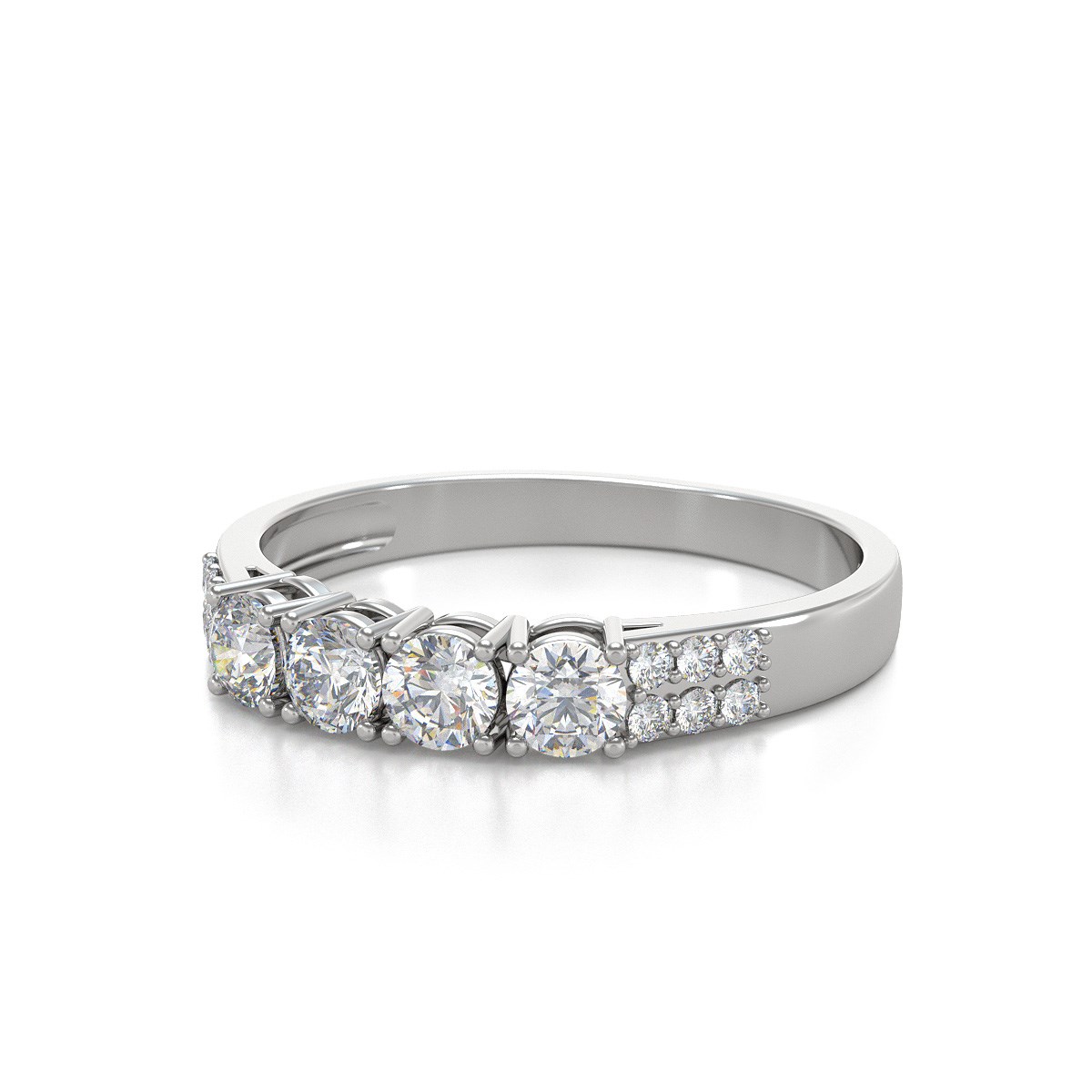 Bague ADEN Or Blanc Diamants 2.382grs
