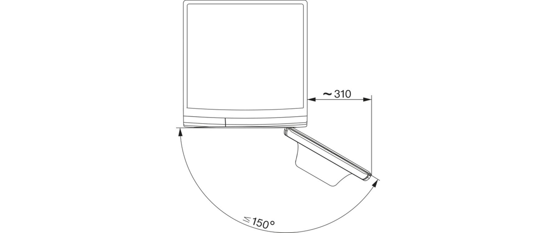 Waschmaschine WWE 300-80 CH Rechts<br>Frontloader mit 8 kg Ladekapazität
