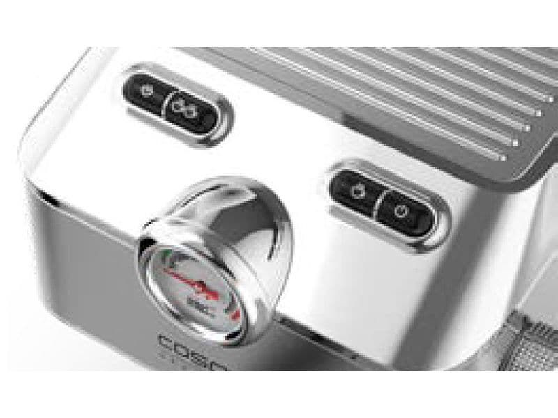 Caso Siebträgermaschine Espresso Gourmet Silber Design Siebträgermaschine
