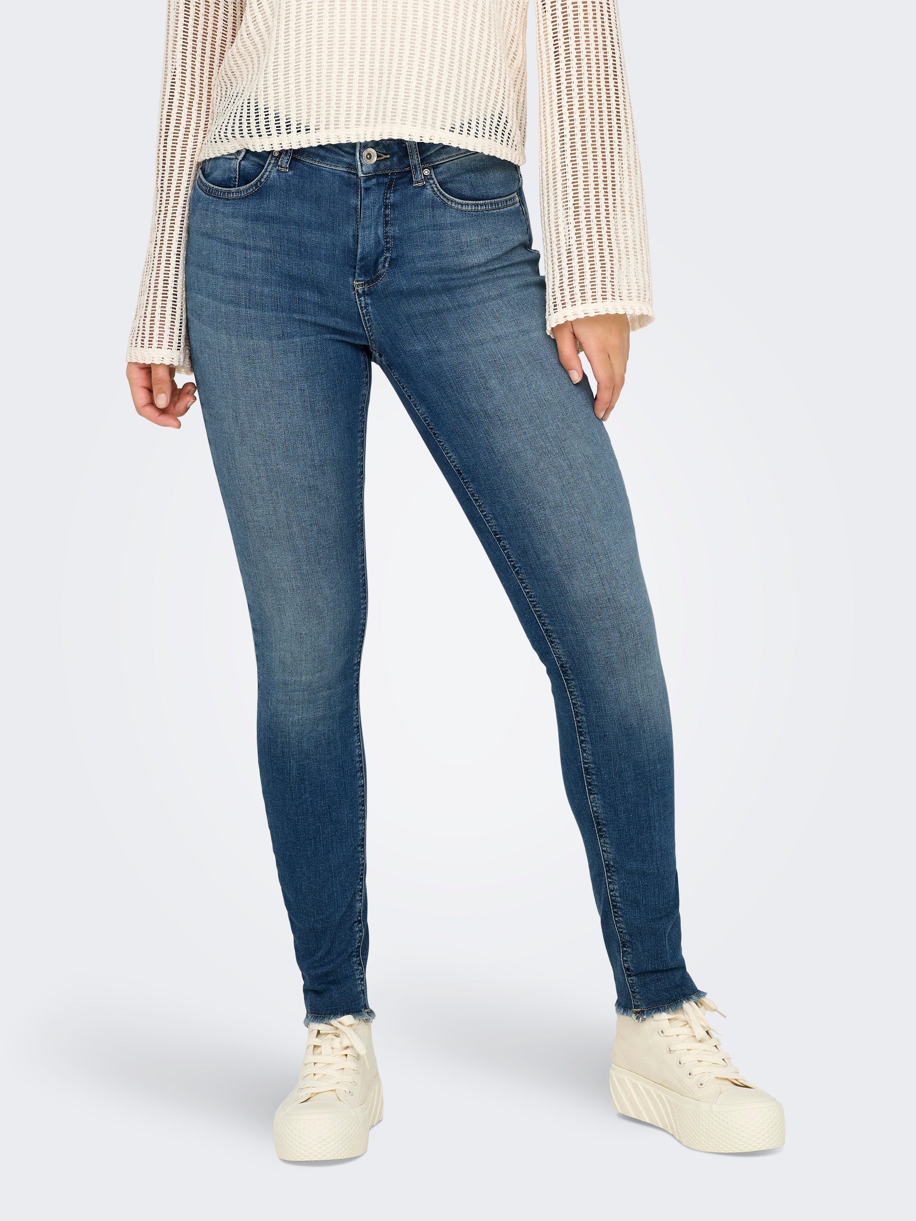 ONLBLUSH Mittlere Taille Skinny Fit Jeans Special Blue Grey Denim