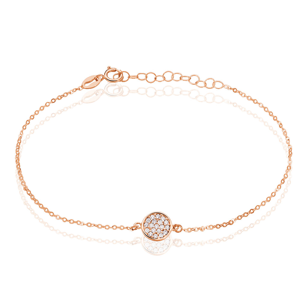 Bracelet Helinie Or Rose Oxyde De Zirconium