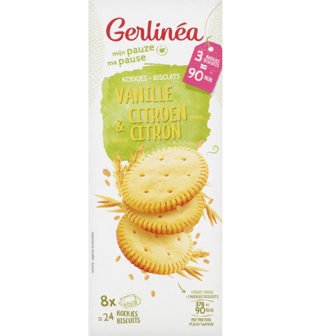 Gerlinéa Koekjes Vanille & Citroen smaak (156 gr)