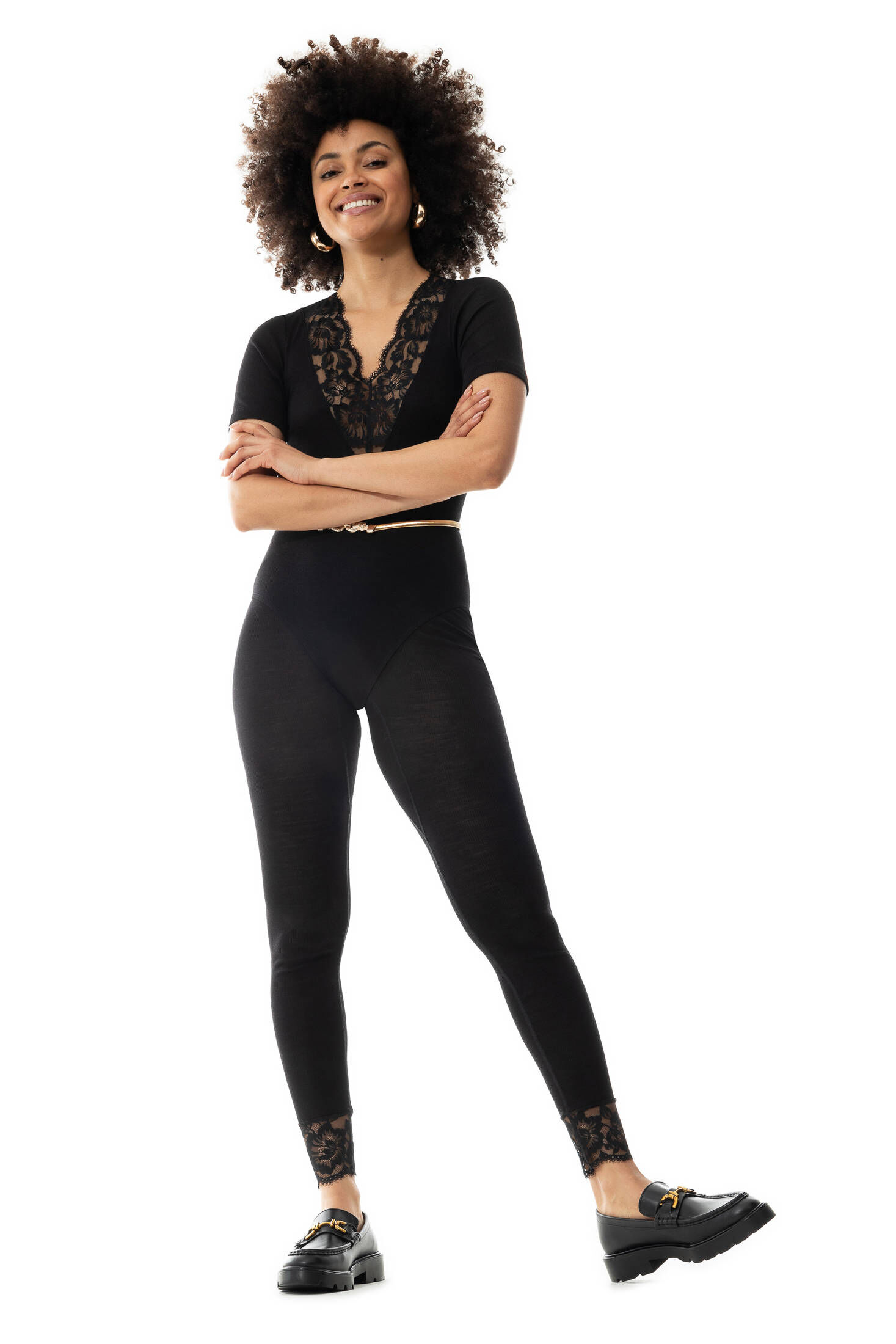 mey| Damen Leggings Serie Wool Love