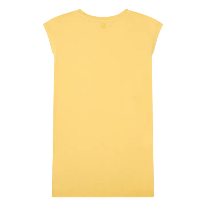 SMALLABLE BASICS Robe Debardeur Fille A Fentes Coton Bio | Jaune