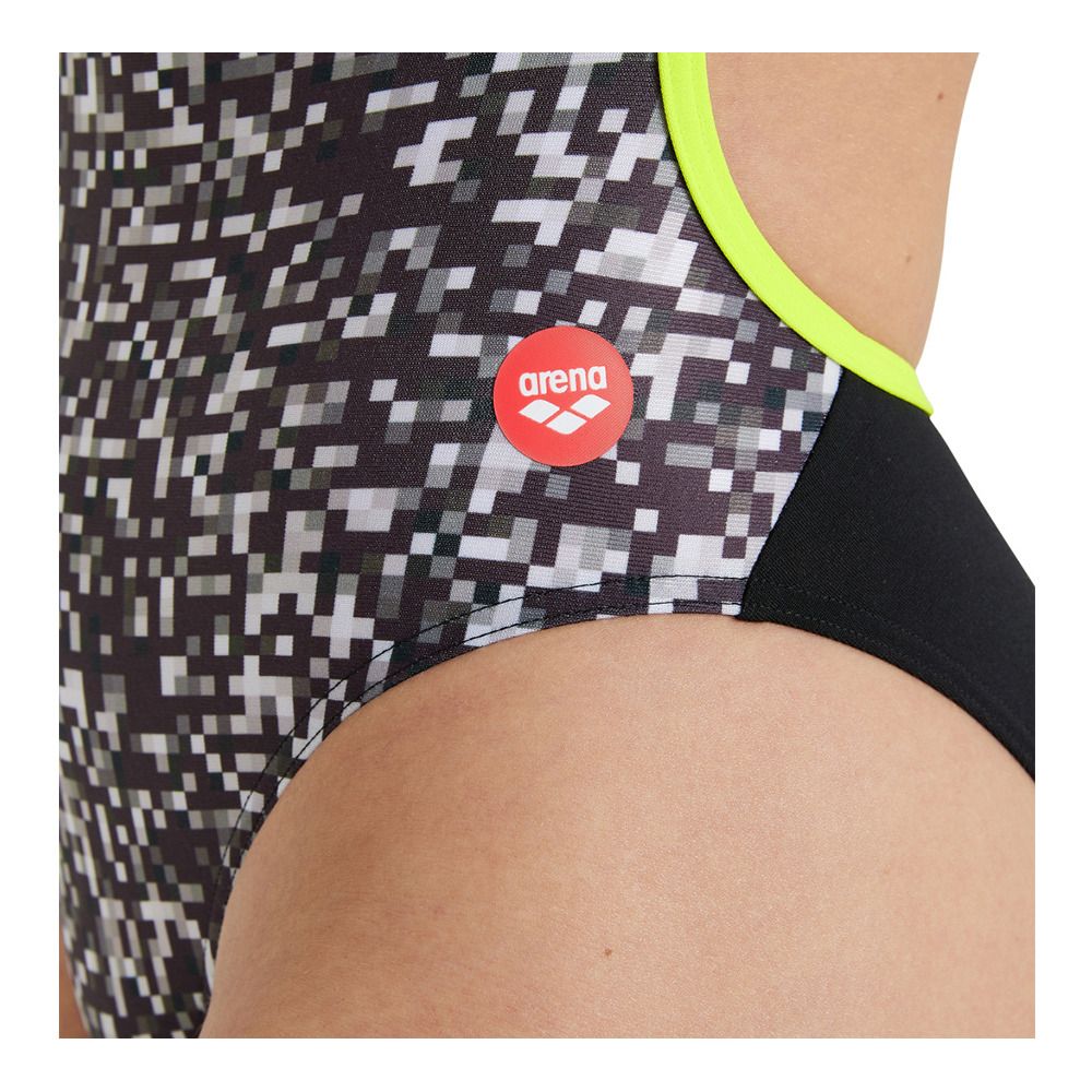 Arena CRAZY - Maillot de bain 1 pièce Femme black/soft green