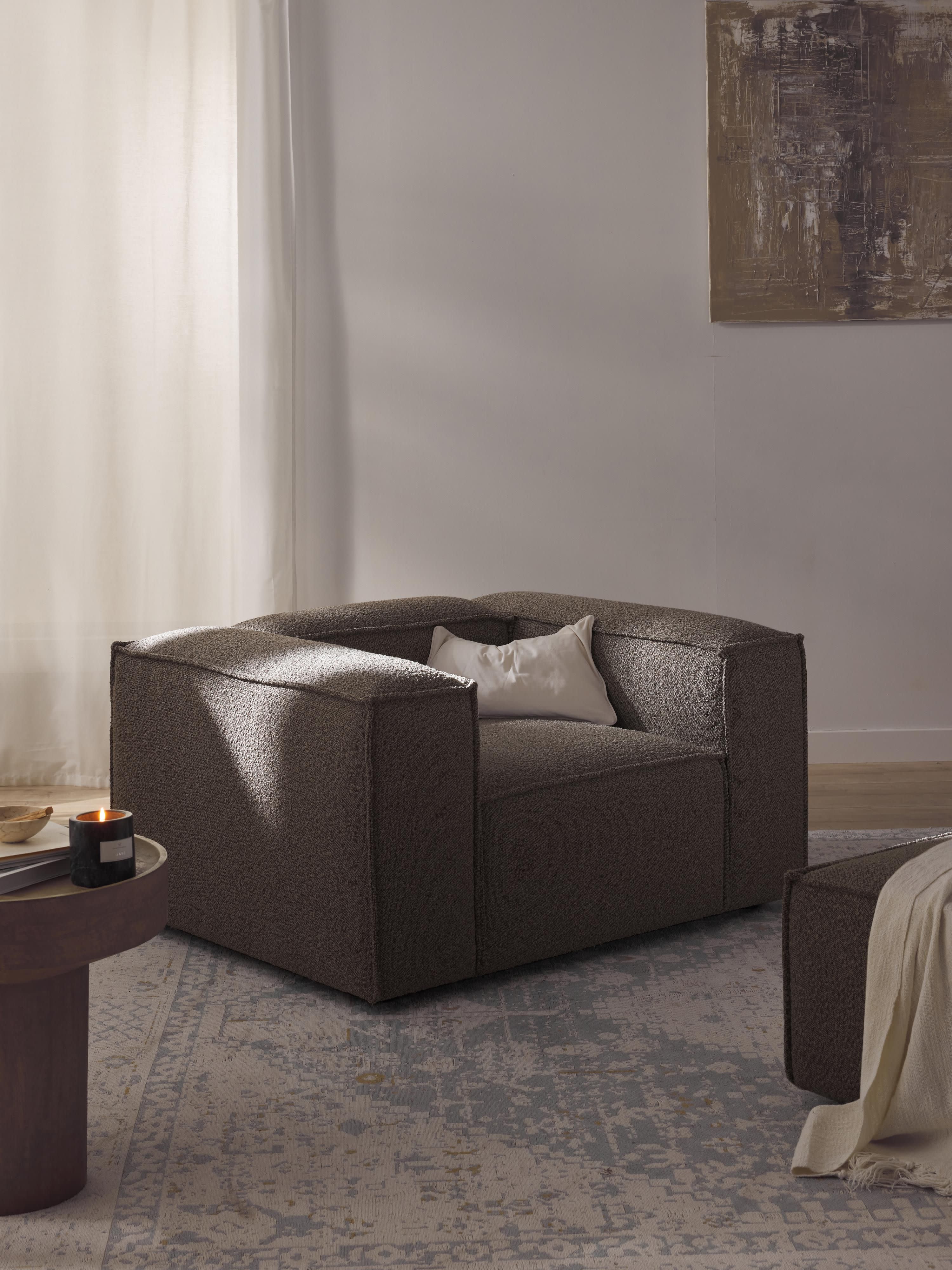 Fauteuil Lennon uit bouclé