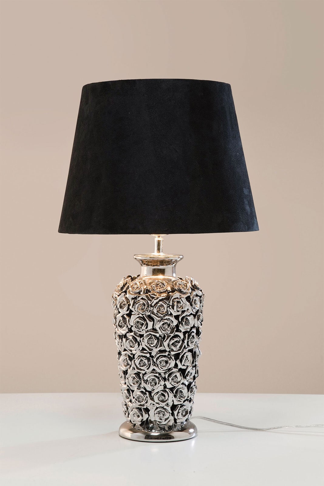 KARE DESIGN Retrofit Tischlampe ROSE MULTI schwarz /silberfarbig