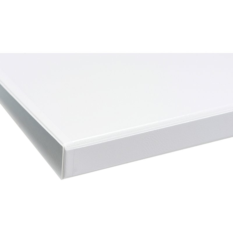 Classeur 4 anneaux cartonné Bruneau personnalisable A4 - Dos 3,5 cm blanc
