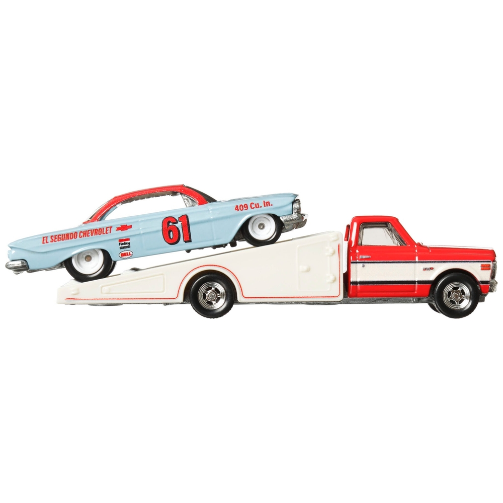 Hot Wheels Premium Team Transport '61 Impala und Chevy Ramp Truck Fahrzeug