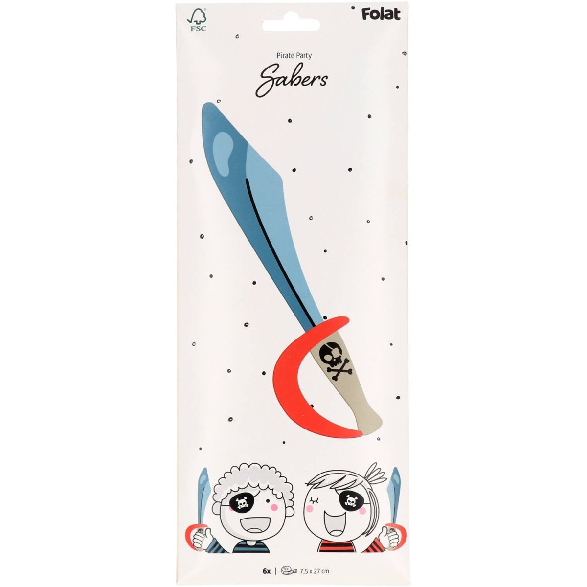 Piraat Nep Zwaard 27cm 6st