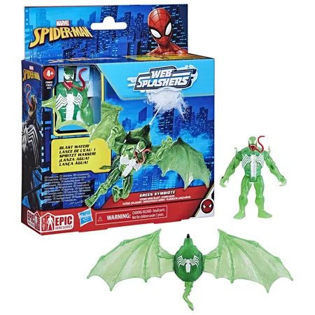 Hasbro Marvel Spider-Man Epic Hero Series Web Splashers Green Symbiote Flügel Splasher